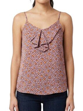 Lush Dotted Bow Front Tank Top Size Small